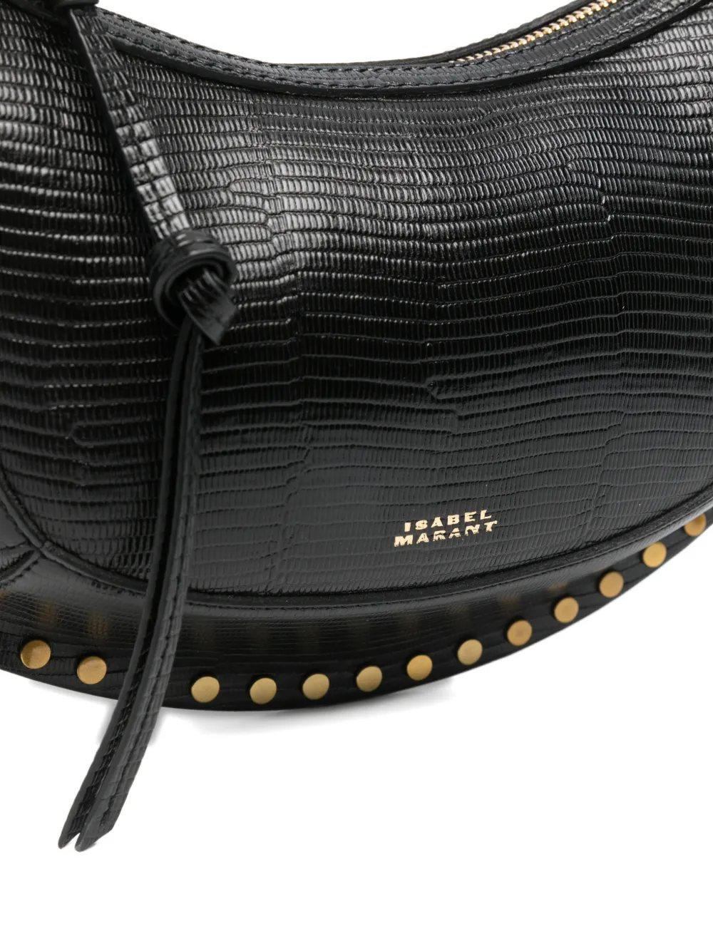 Oskan Lizard-Effect Studded Shoulder Bag