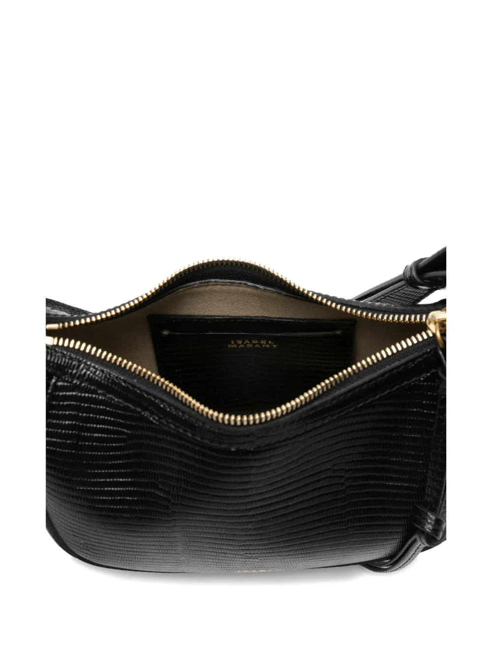 Oskan Lizard-Effect Studded Shoulder Bag