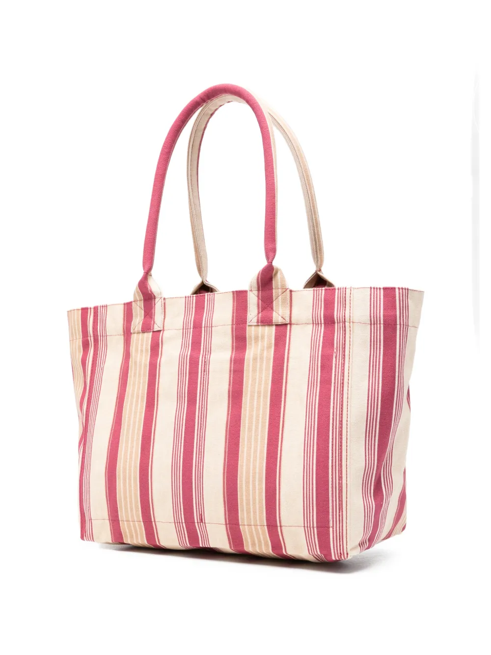 ISABEL MARANT Yenky gestreepte shopper met logopatch Roze