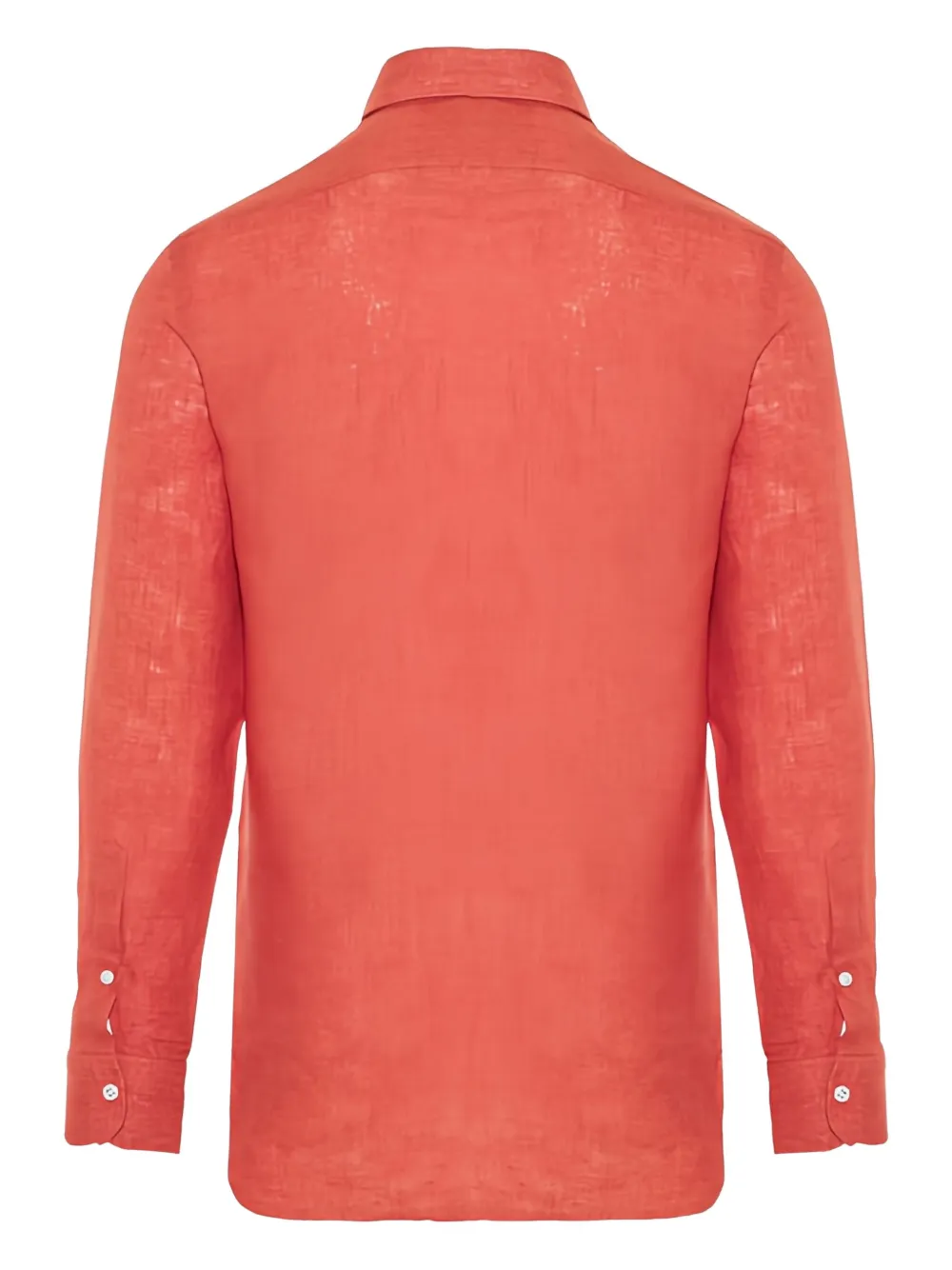Barba long-sleeved linen shirt - Oranje