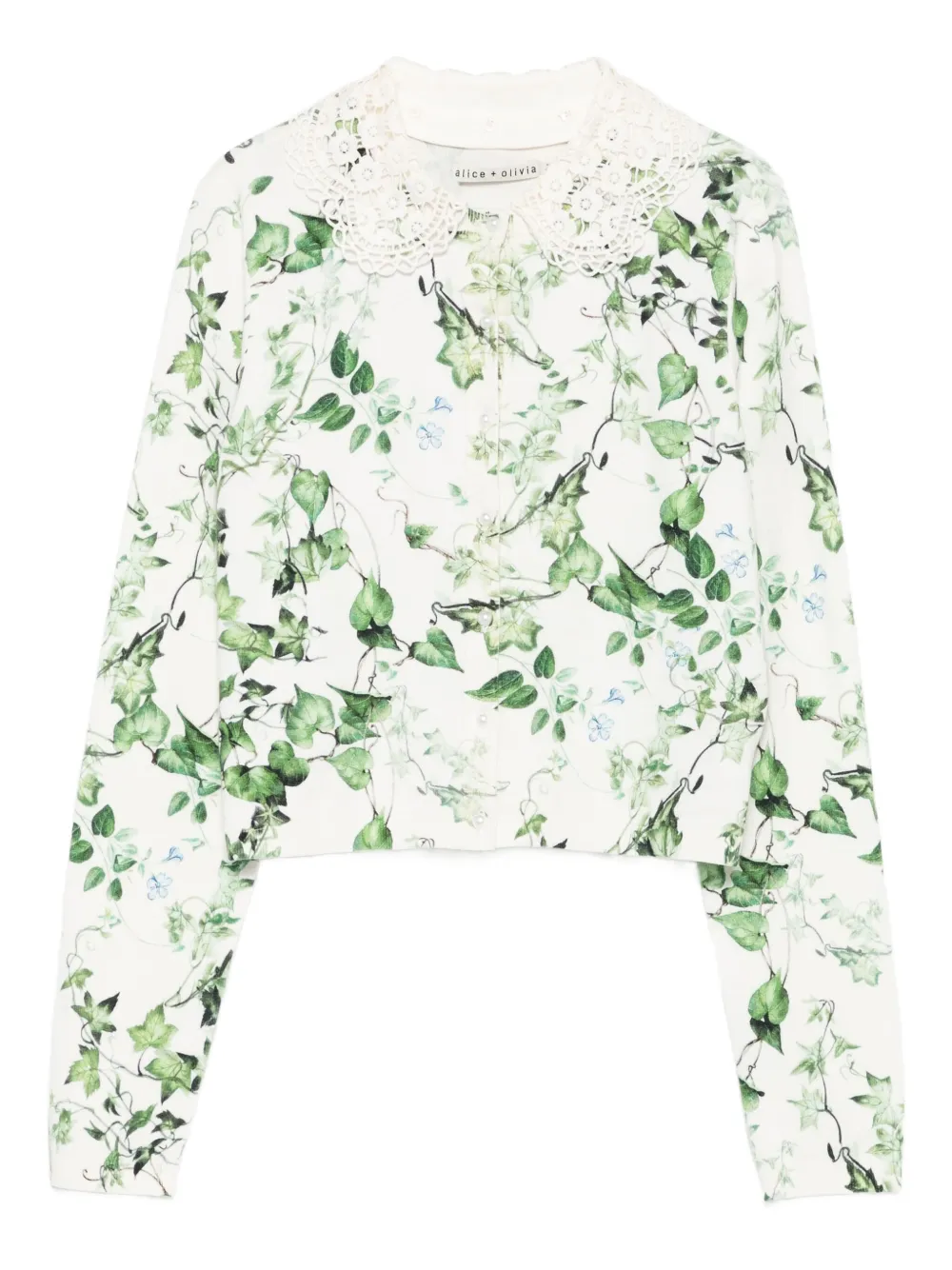 Carson lace-collar cardigan