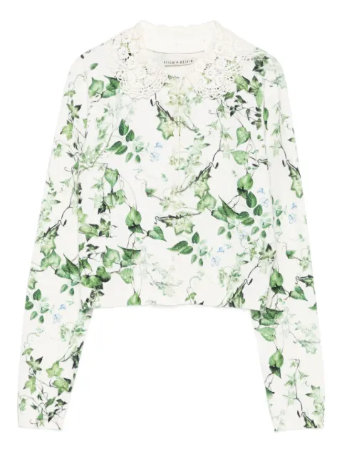 alice + olivia Carson lace-collar cardigan