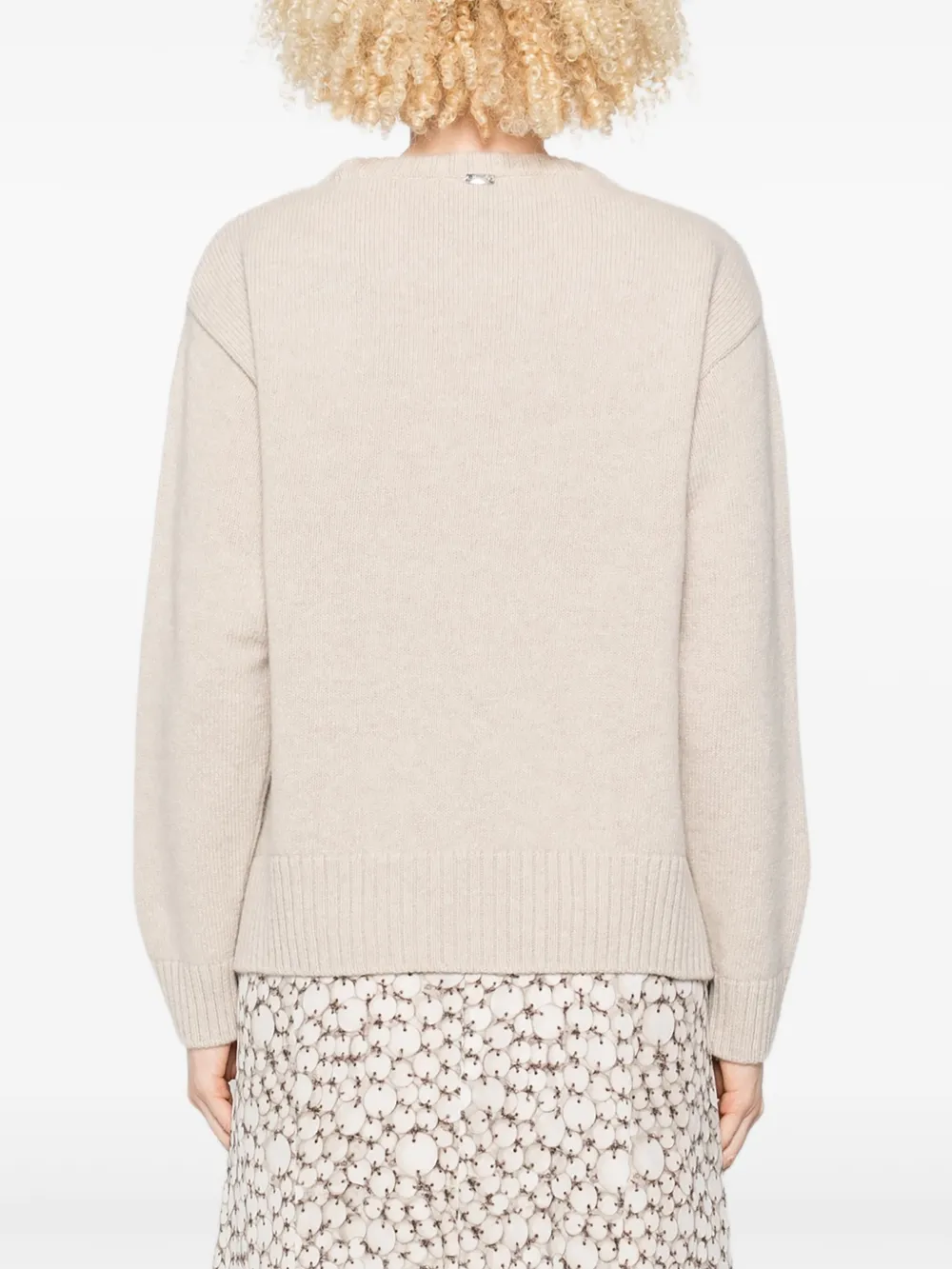 Herno Verfraaide trui met ronde hals Beige