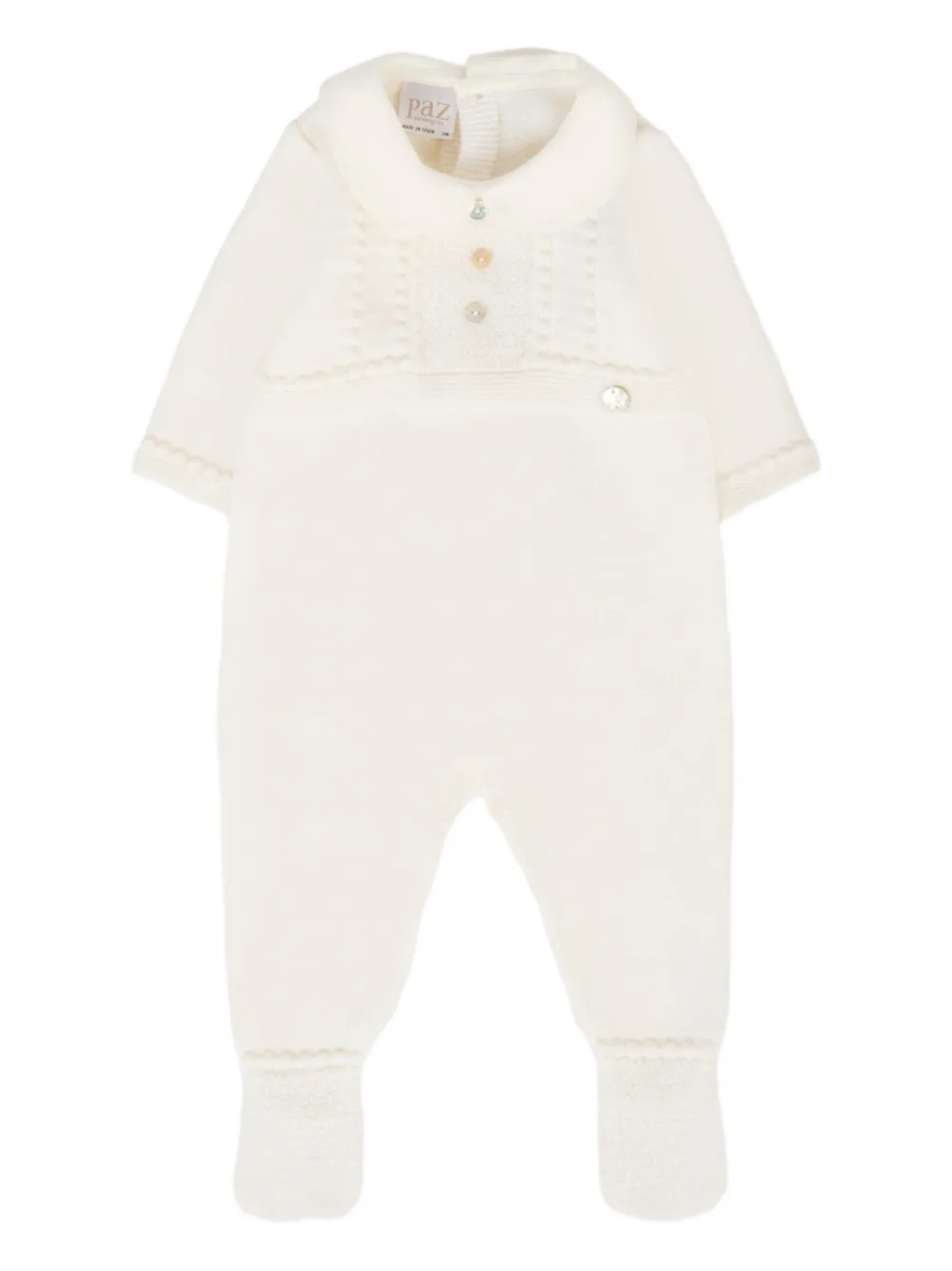 Paz Rodriguez Peter Pan-collar wool pajama Wit