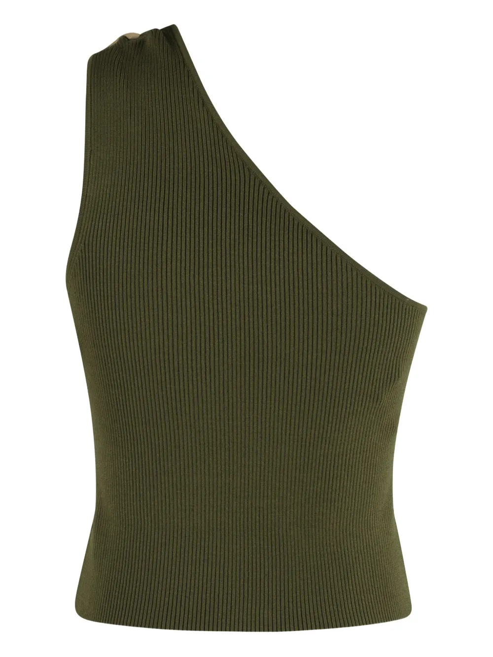 Simkhai one-shoulder ribbed top Groen