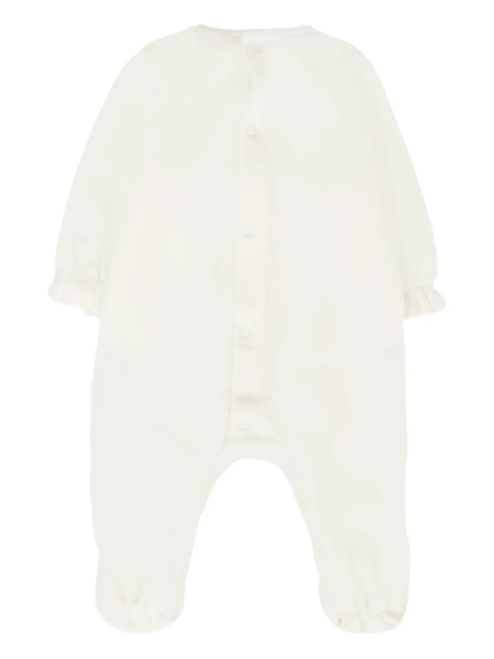 Paz Rodriguez Jumpsuit met ruches en gebreide bies - Wit