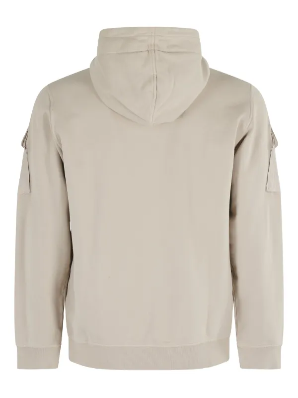 Stone Island 6100009 logo-patch Hooded zip-up Jacket Neutrals FARFETCH  IN