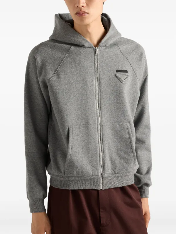 ジャケット・アウター 90s PRADA wool zip up hoodie dark gray 90s PRADA wool zip up hoodie dark gray