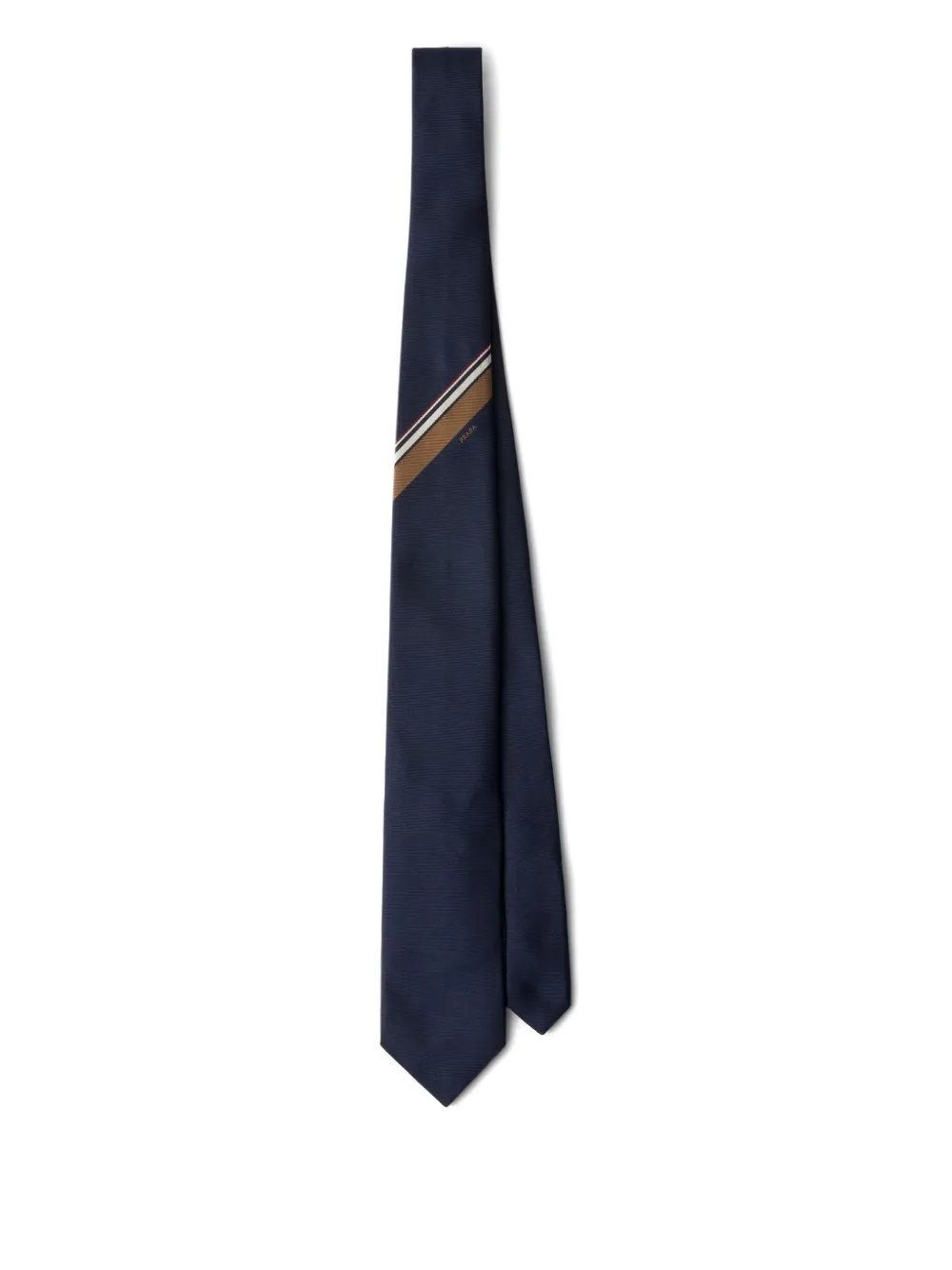 Prada stripe-detail silk tie | Blue | Image 1