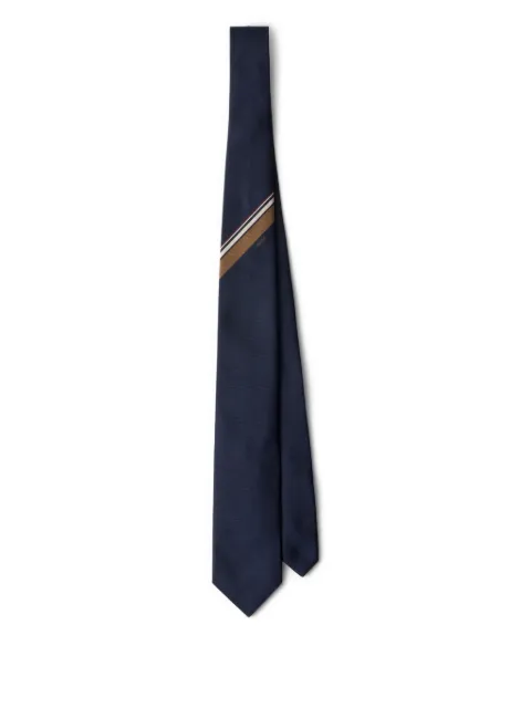Prada stripe-detail silk tie