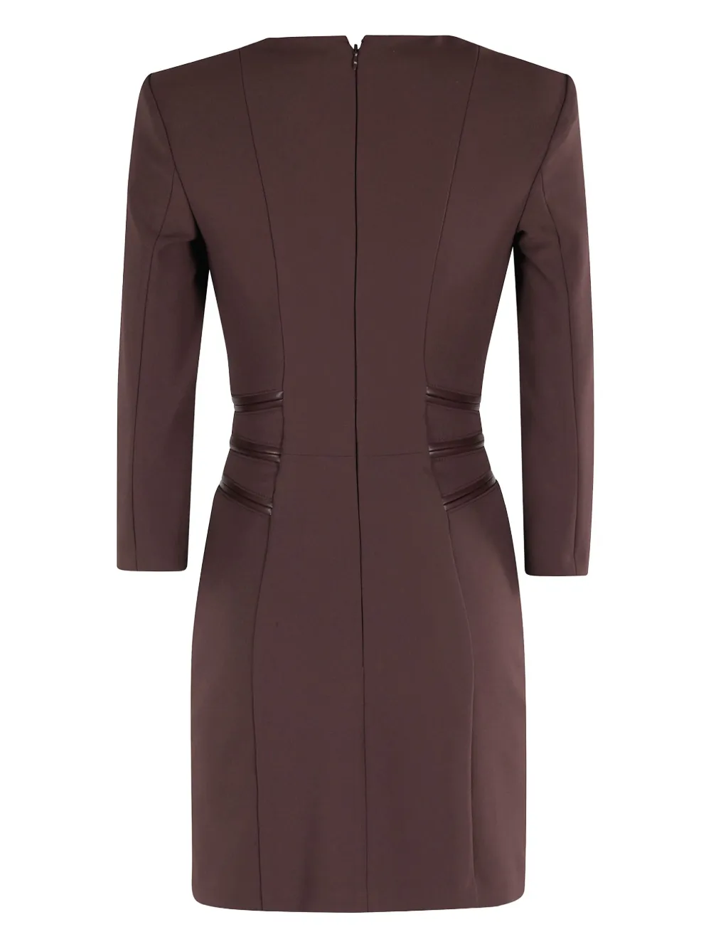 Elisabetta Franchi zip-detail three-quarter sleeve dress Bruin
