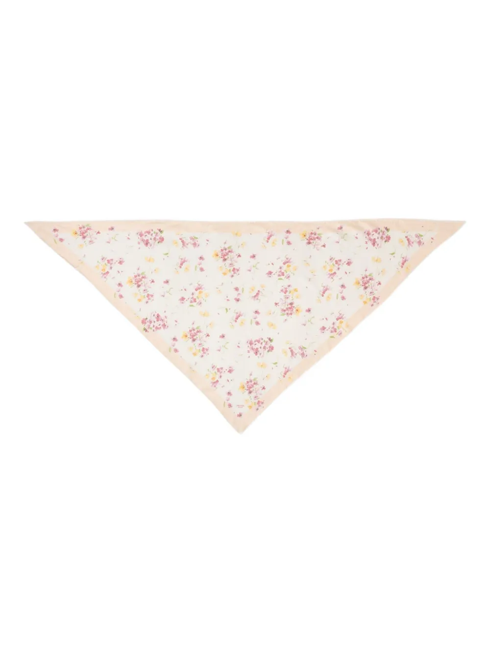 Prada floral-print silk scarf - ニュートラル Prada floral-print silk scarf - ニュートラル