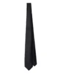 Prada triangle-detail cashmere tie - Grey