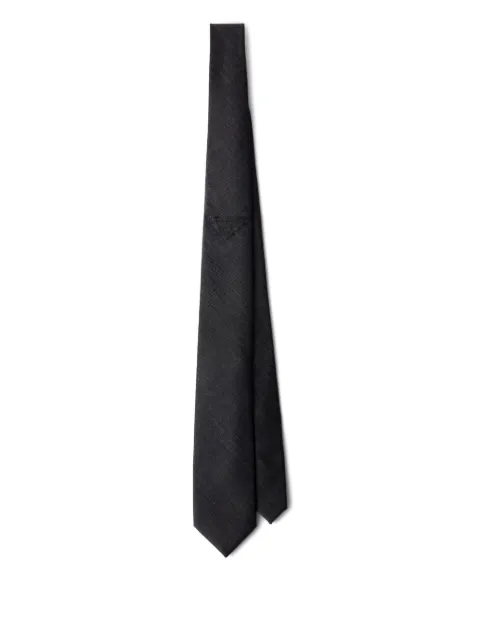 Prada triangle-detail cashmere tie