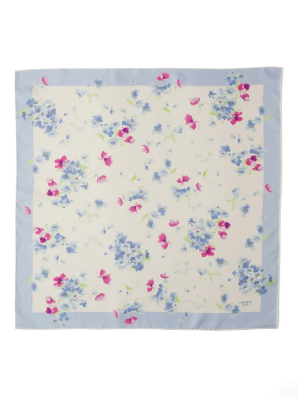 Prada Sjaal met bloemenprint Wit