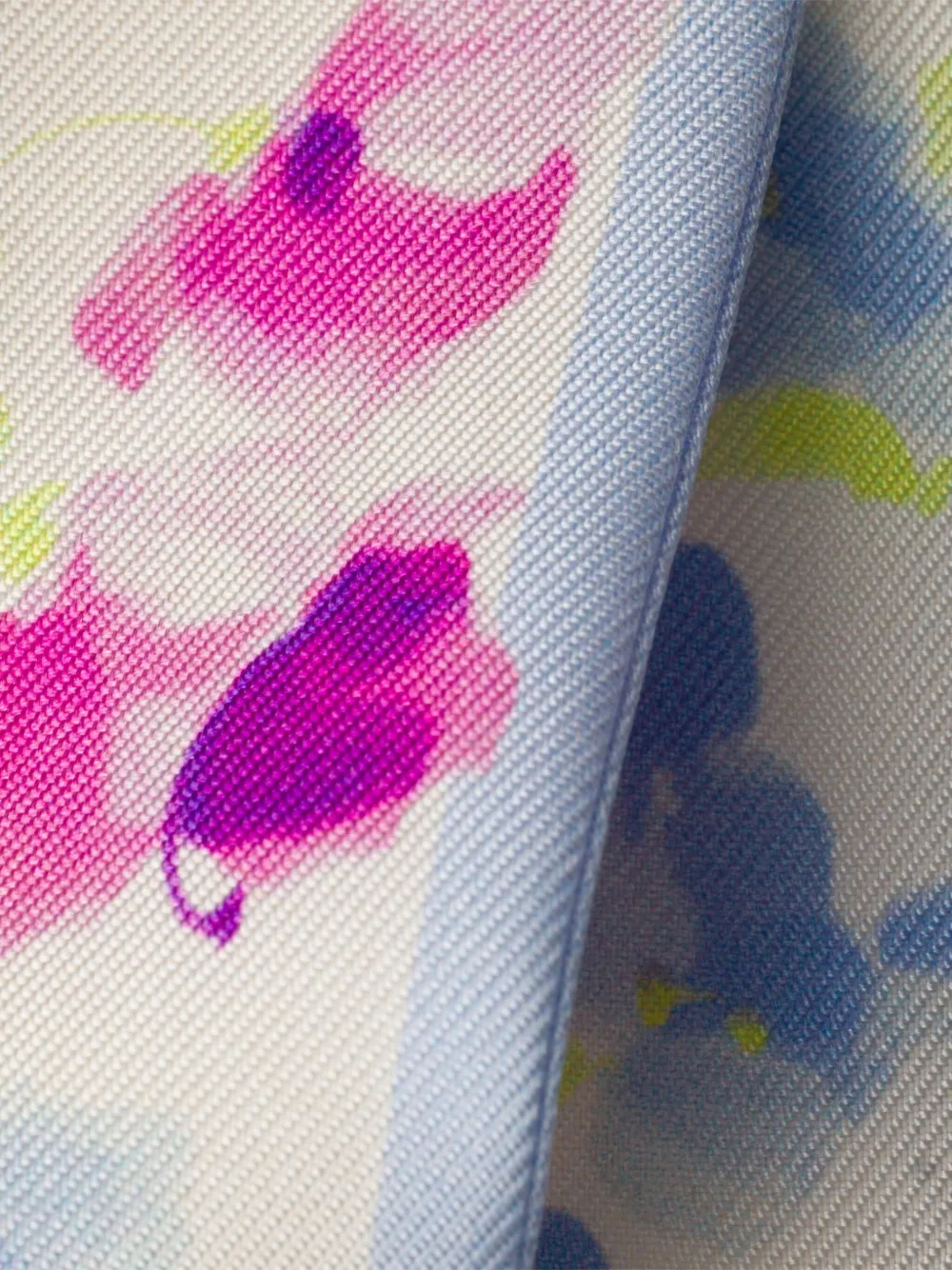 Prada floral-print twill scarf Wit