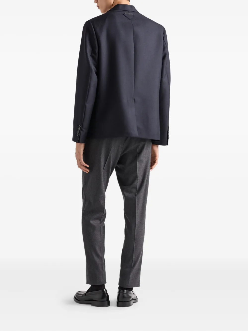 Prada Blazer met opgestikte zak en twee knopen Blauw