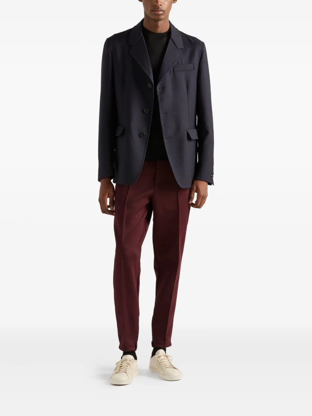 Prada Notch-lapels Three-button Blazer In Blue