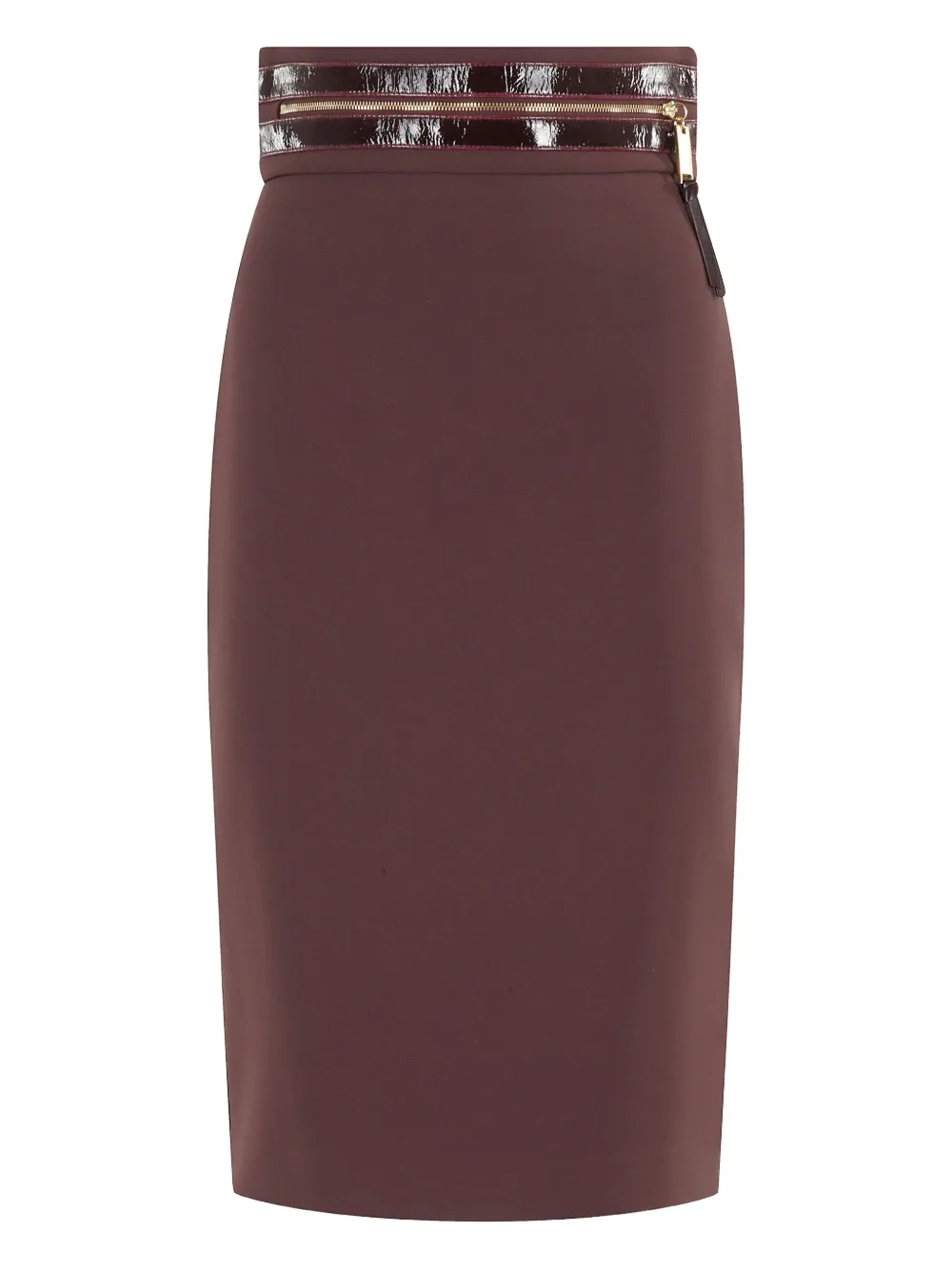 Elisabetta Franchi zip-trimmed skirt Bruin