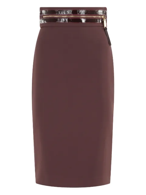Elisabetta Franchi zip-trimmed skirt
