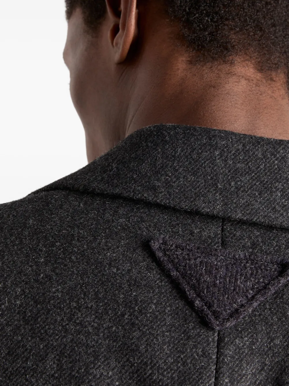 Prada Wollen jack met gekerfde revers Grijs