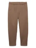 Prada triangle-logo elasticated-waist trousers - Brown