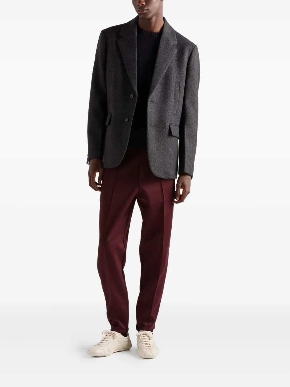 Prada Broek met zijstreep - Rood