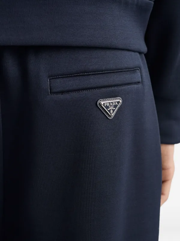 Prada トライアングルロゴ パンツ | ブルー | FARFETCH JP