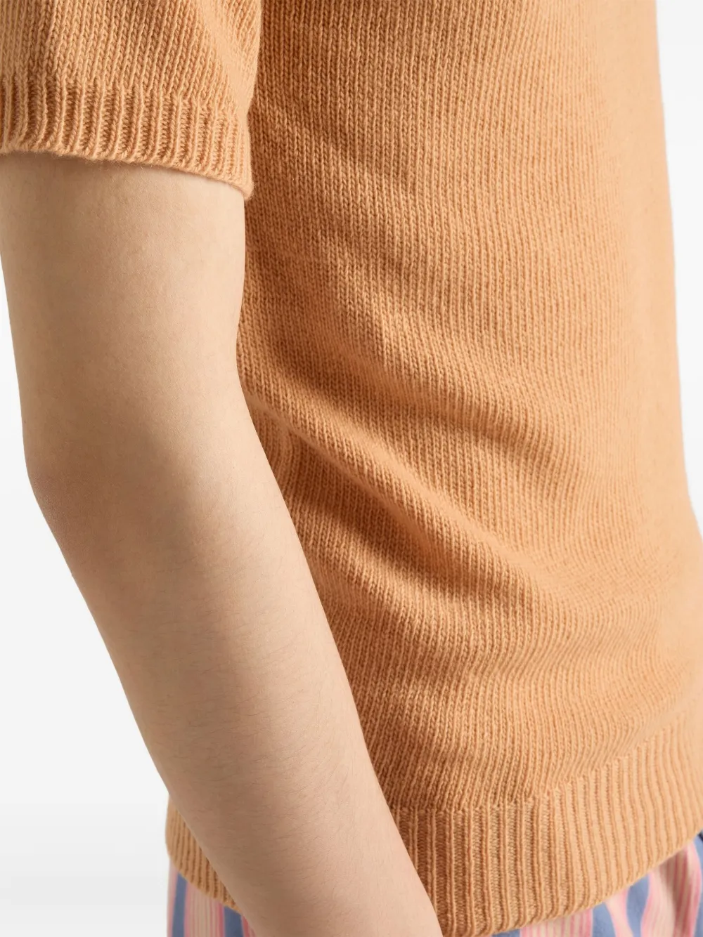 Prada Ribgebreid T-shirt Beige