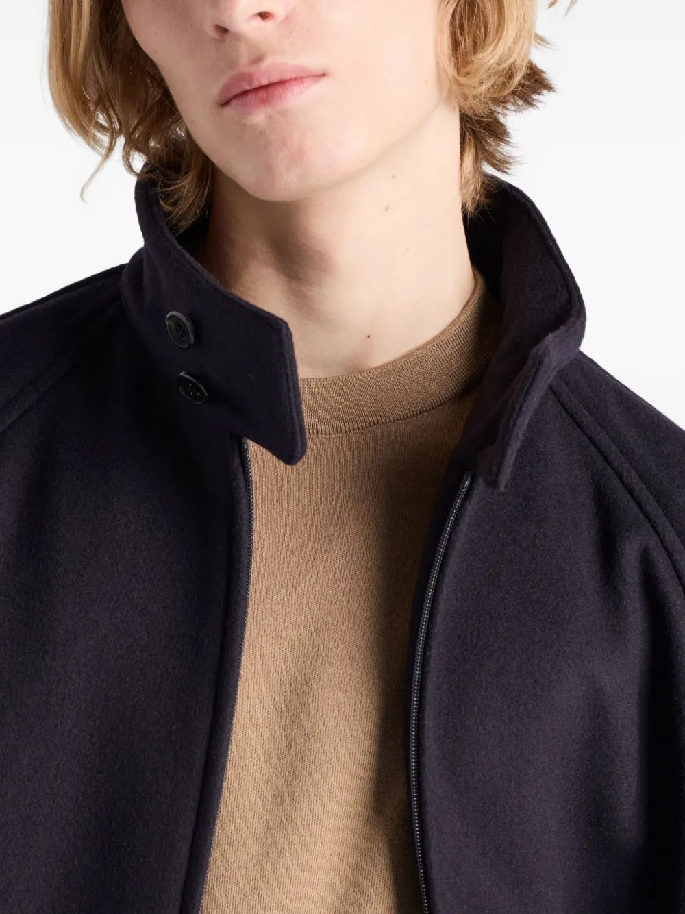Prada Triangle-logo Cashmere Sweater In Brown