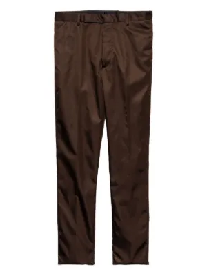 Prada Leather Trousers | Brown | FARFETCH