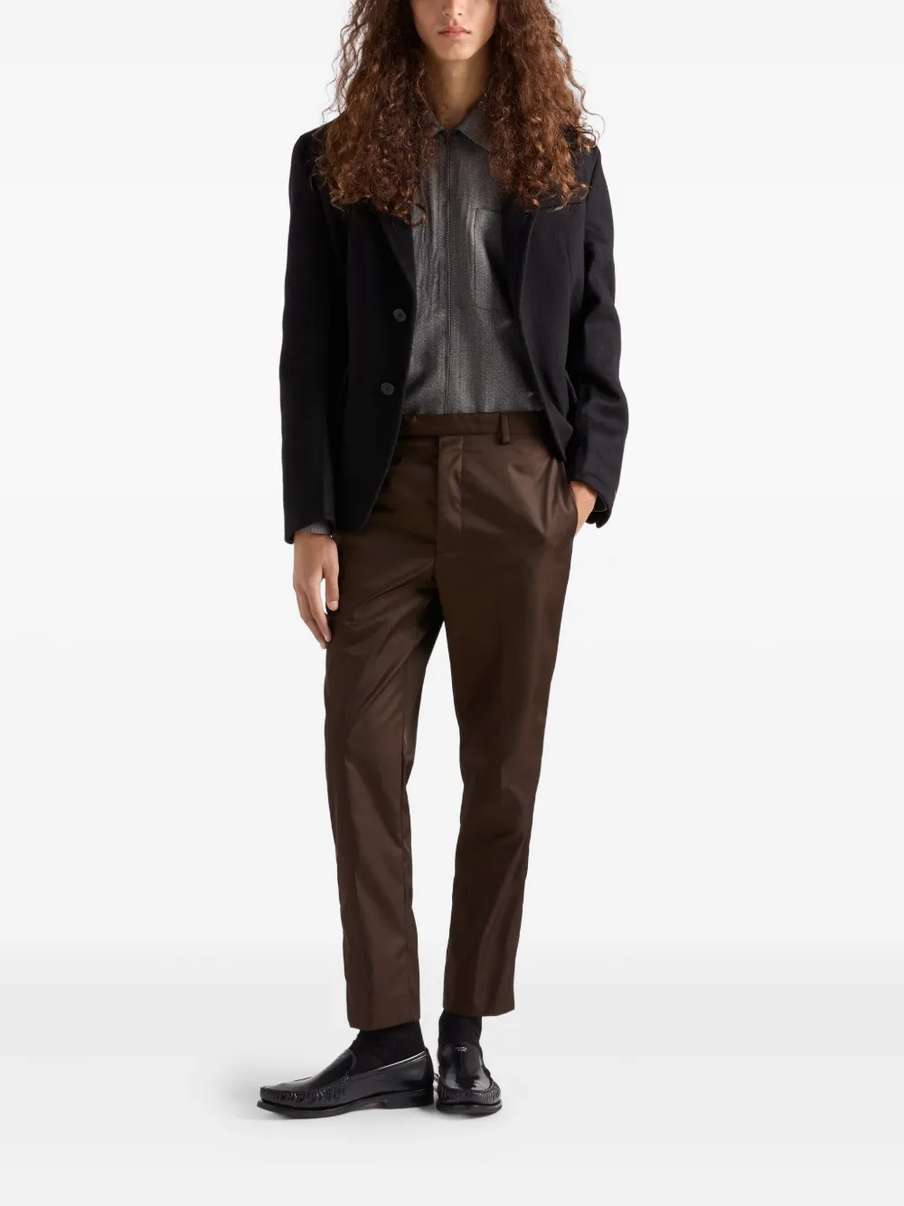 Prada Broek met verborgen rits Bruin