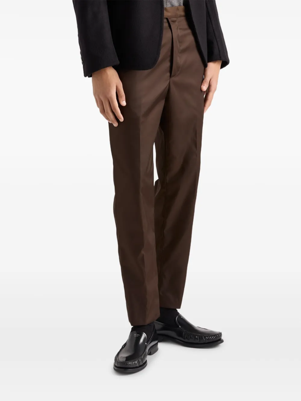 Prada Broek met verborgen rits Bruin