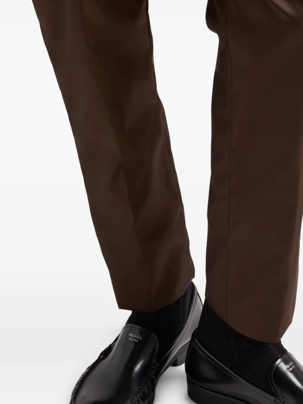 Prada Broek met verborgen rits Bruin