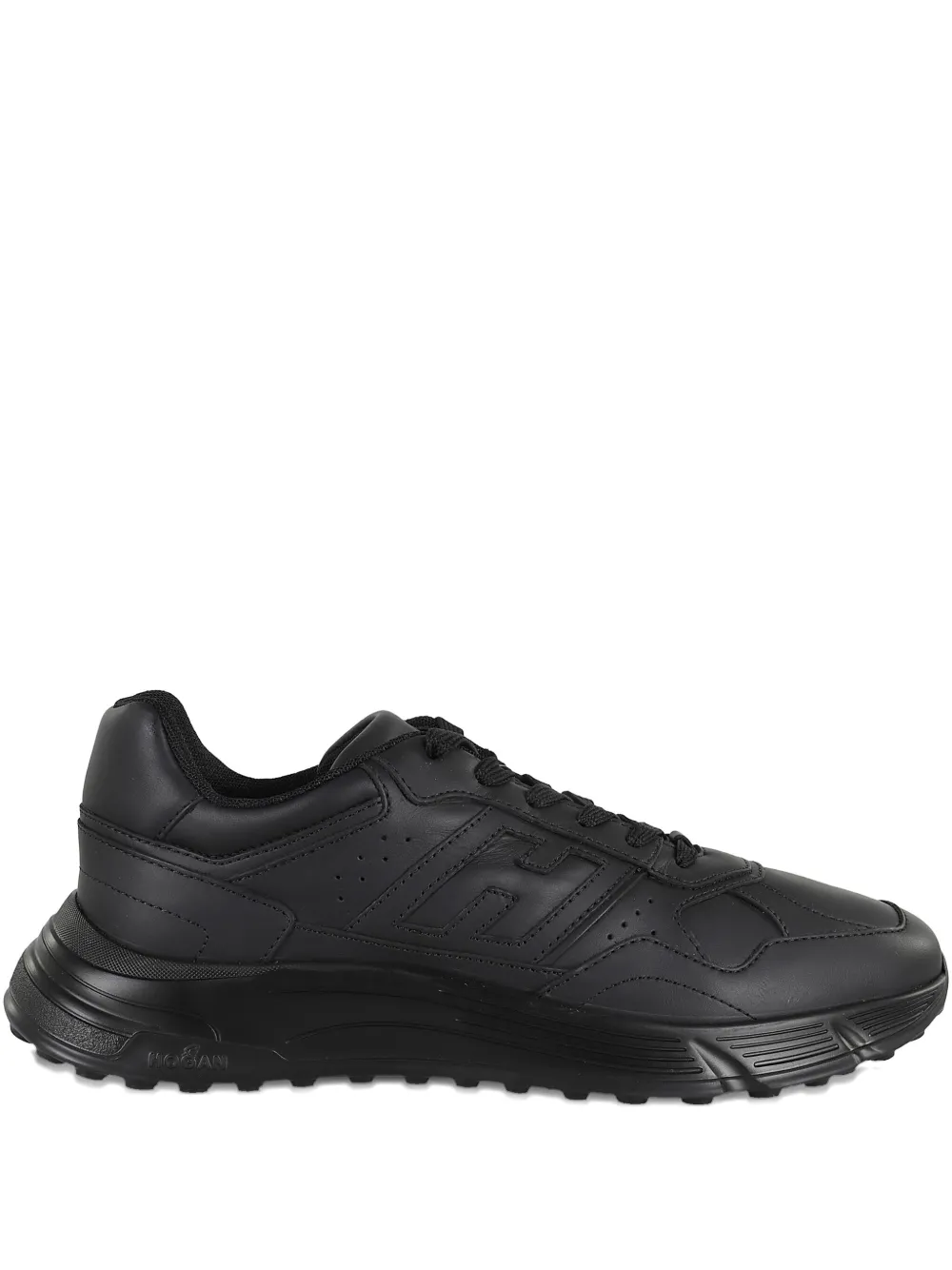 Hogan lace-up perforated sneakers Black