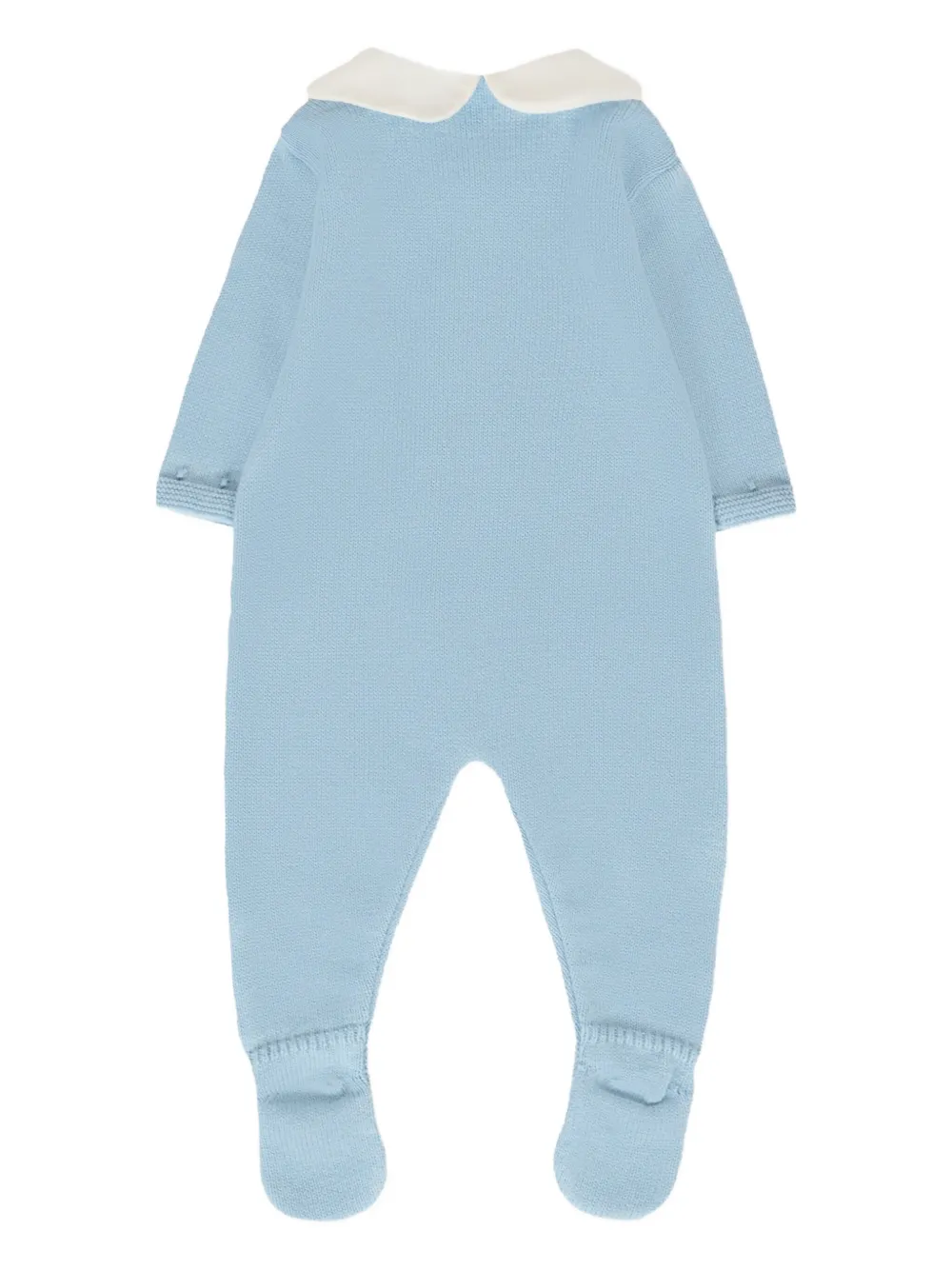 Paz Rodriguez Kabelgebreide romper met Peter Pan kraag Blauw