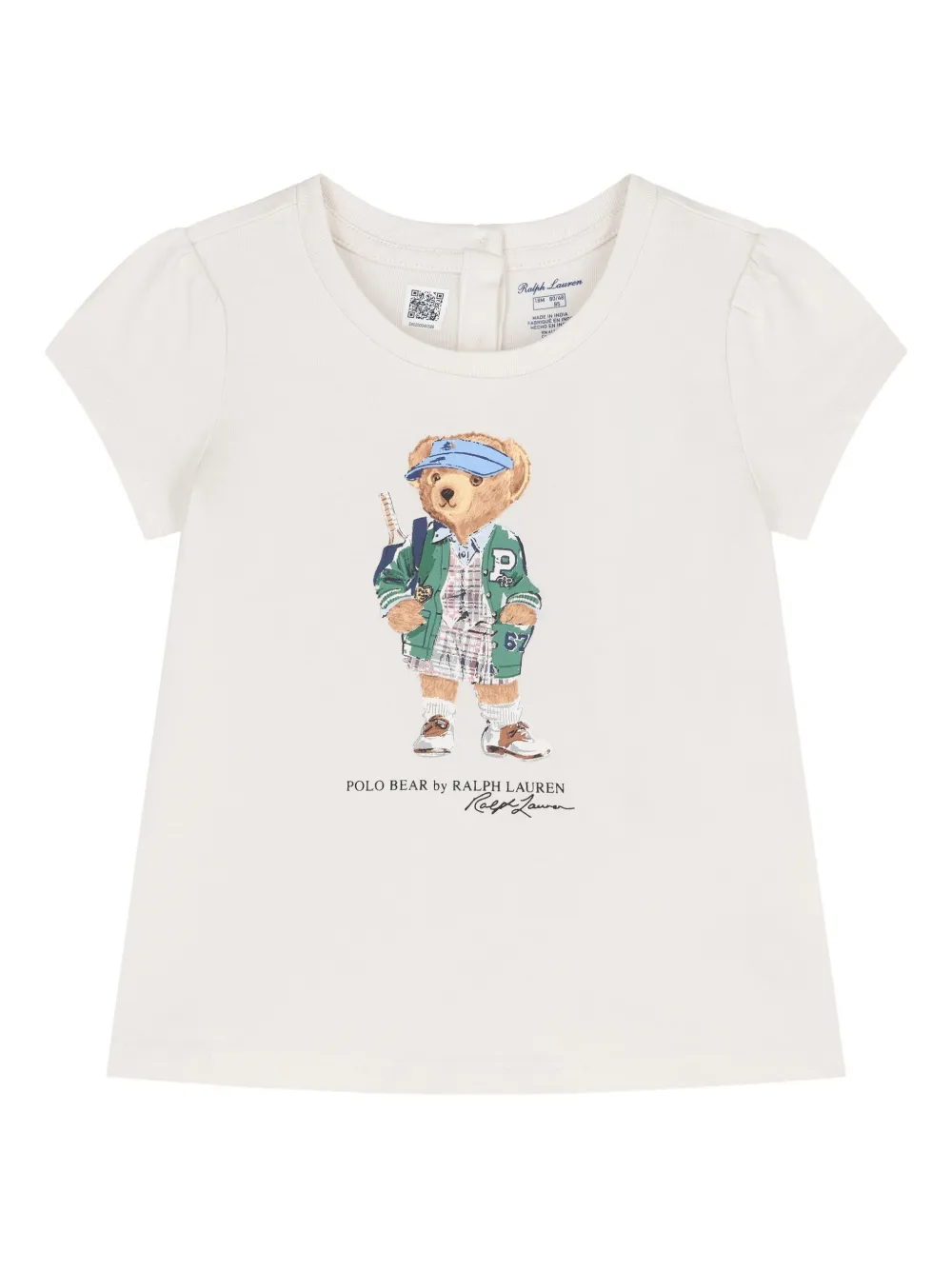 POLO RALPH LAUREN KIDS T-shirt en shorts set met ruches Wit