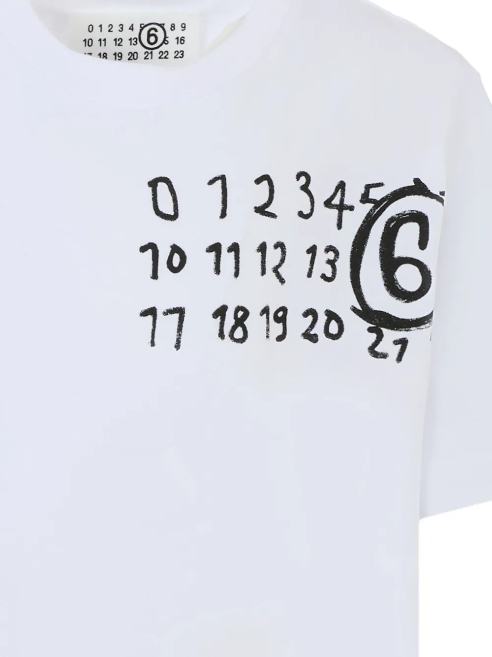 MM6 Maison Margiela Kids Katoenen T-shirt met logoprint Wit