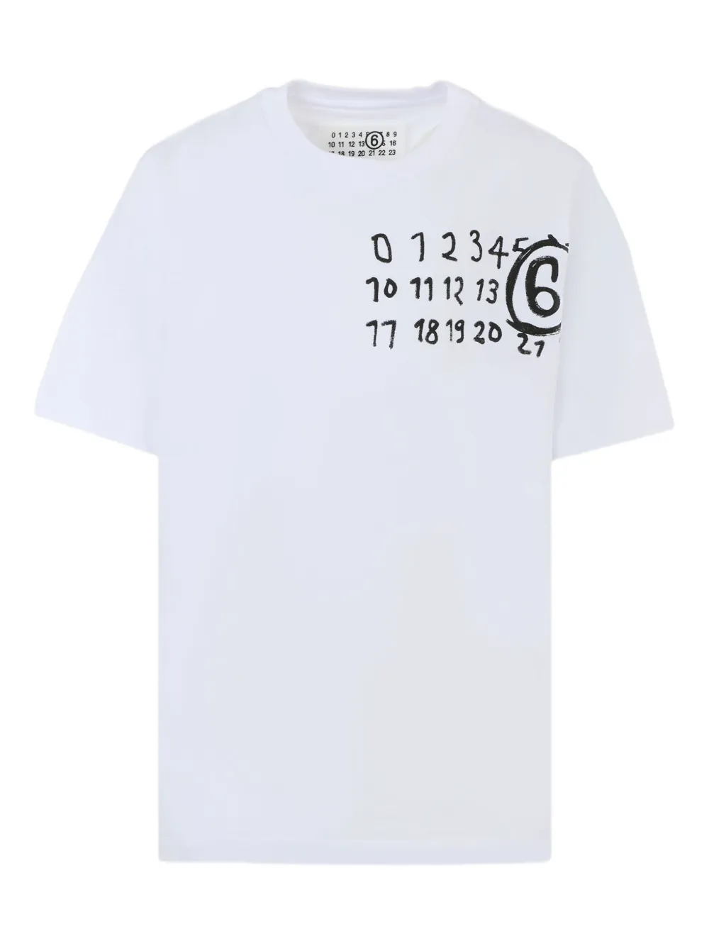 MM6 Maison Margiela Kids logo-print cotton T-shirt - ホワイト MM6 Maison Margiela Kids logo-print cotton T-shirt - ホワイト
