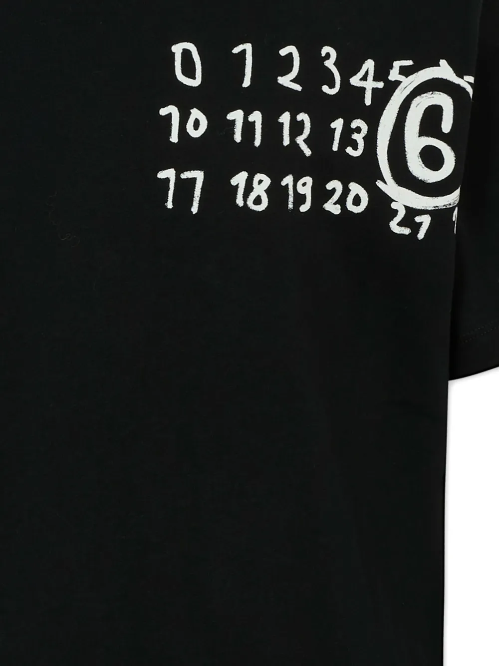 MM6 Maison Margiela Kids Katoenen T-shirt met logoprint Zwart