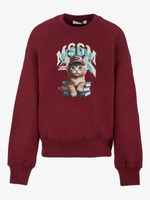 MSGM Kids cat-print sweatshirt