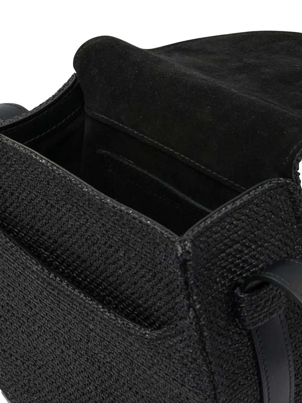 Chloé Marcie woven-detail flap shoulder bag Zwart