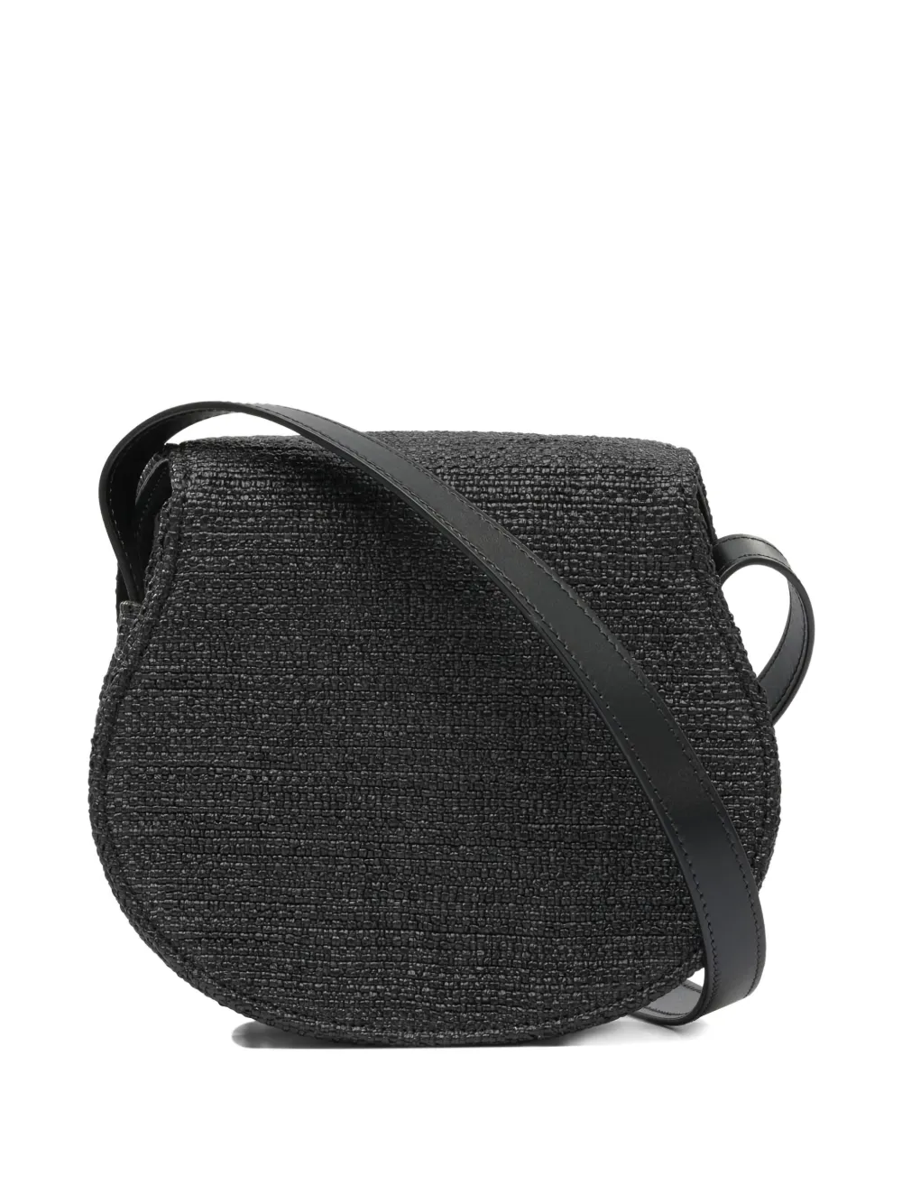 Chloé Marcie woven-detail flap shoulder bag Zwart