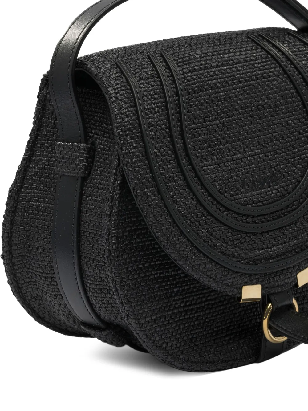 Marcie Woven-Detail Flap Shoulder Bag