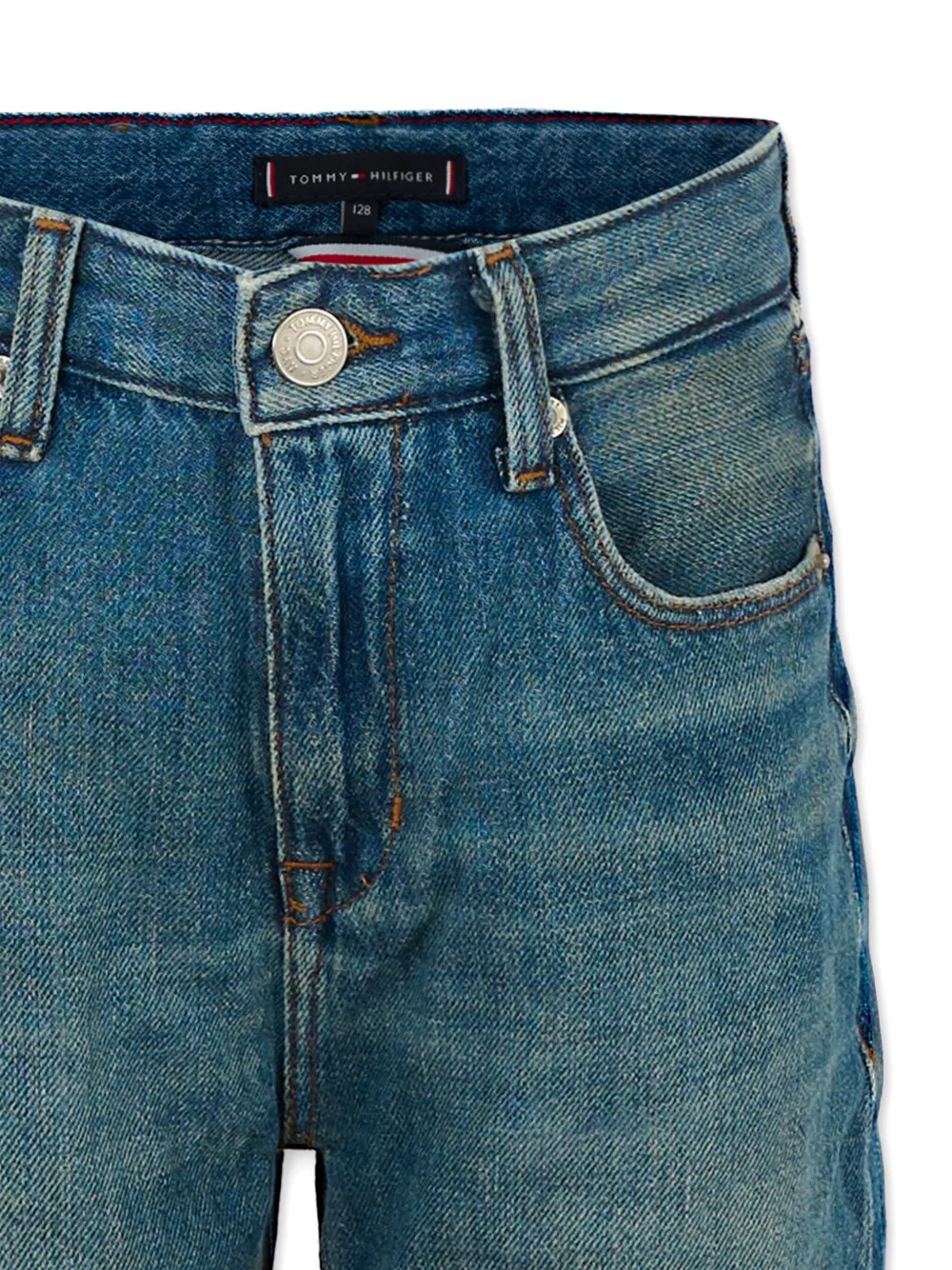 Tommy Hilfiger Junior Jeans met geborduurd logo Blauw