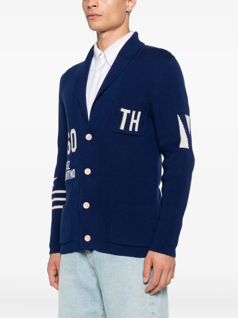 Valentino Garavani Vest verfraaid met logo Blauw