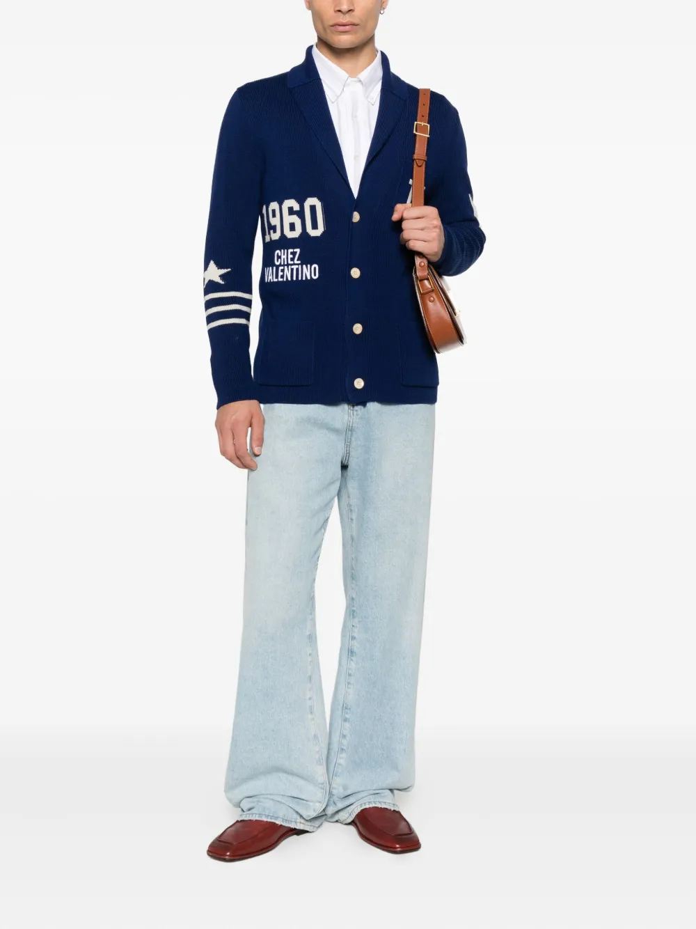 Valentino Garavani Vest verfraaid met logo Blauw