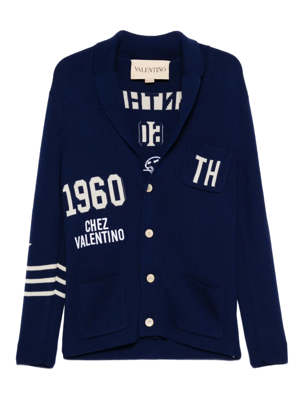 Valentino Garavani Vest verfraaid met logo Blauw