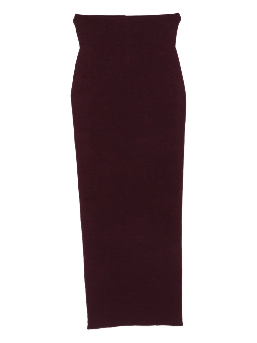 Alberta Ferretti Wool Pencil Maxi Skirt In Brown