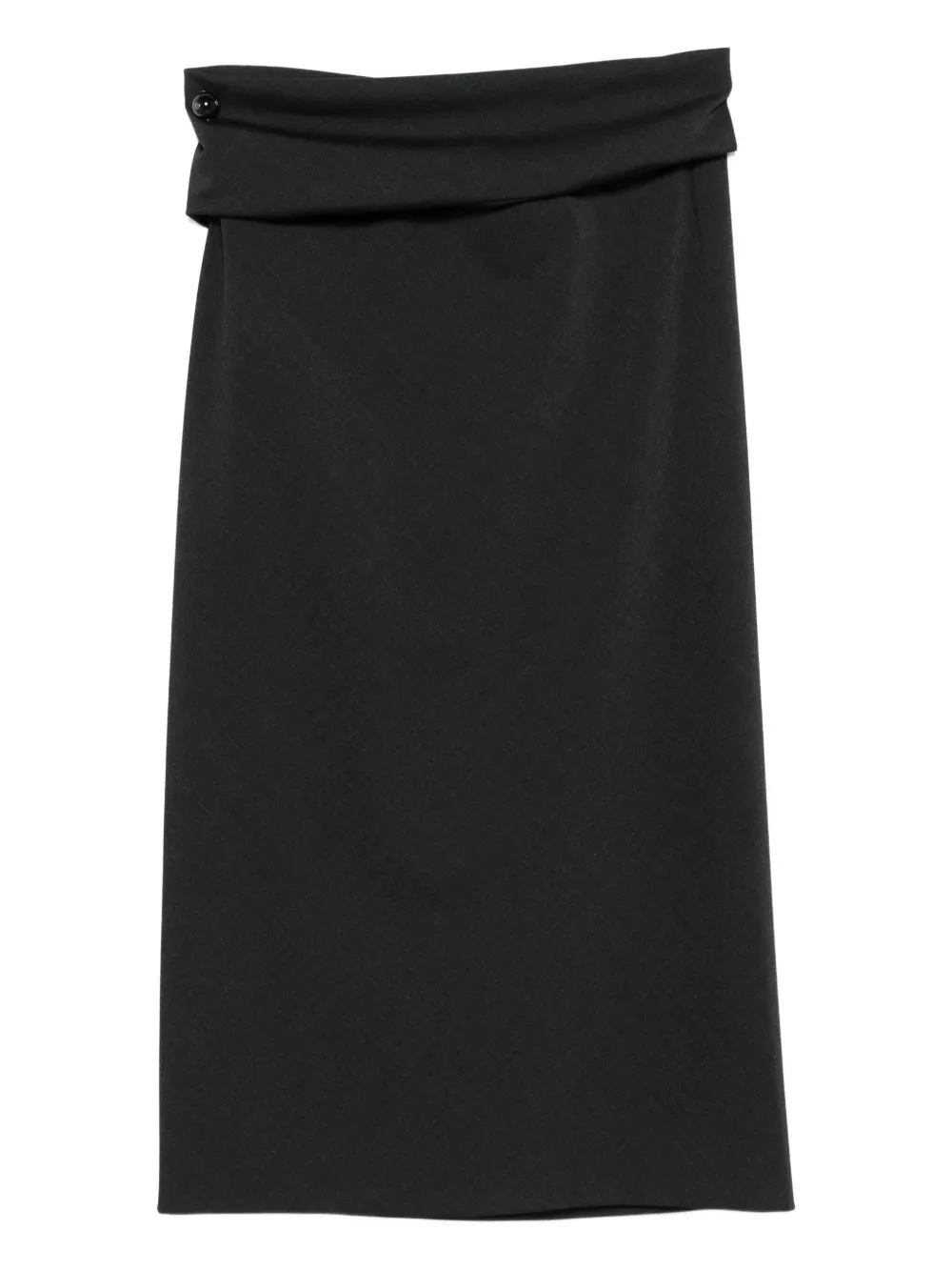 button-detail midi skirt